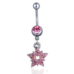 Navel Bell -knop Ringen D0747 1 kleur mooie stijl buikring roze als afgebeeld piercing body joodse drop levering sieraden dhgarden dhpsx