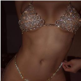 Navel Bell -knop Rings Delicate vrouw glanzende ketting bra body sieraden borst sexy lingerie stenen string round top strand bikini accessoires cadeau 230823