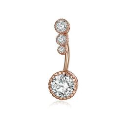 Bouton de cloche nombril anneaux diamants pendants de ventre de ventre Piercing Crystal Bielch Fleurée Fleur Pendre Drop Livraison Dhuog