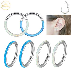 Nombril Cloche Bouton Anneaux G23 Boucles D'oreilles Opale Piercing Clickers Anneau À Lèvres Septum Nasal Oreille Cartilage Tragus Helix Bijoux 16G 230628