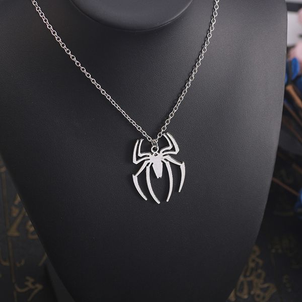 Nombril Bell Bouton Anneaux Kpop Mode Spider Halloween Pendentifs Rond Croix Chaîne Hommes Colliers Argent Couleur Cou Gothique Couple Streetwear Cadeaux 230830