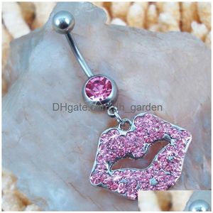 Ombligo Campana Anillos Estilo Labio Piercing Cuerpo Joya Anillo del vientre Barra de fijación 10 Unids / lote 818 Z2 Entrega de la gota Joyería Dhgarden Dh9M8