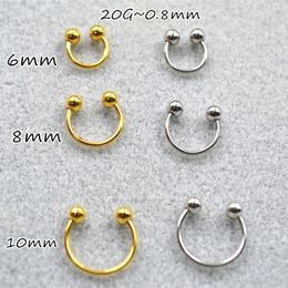 Navel Bell Button Rings LOT50pcs Lichaam Sieraden 20g 08mm Dunne Stalen EarNose Lip Labret Neus Oor Daith Helix Piercing CBR Hoefijzers 230628