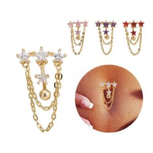 Nombril Bell Bouton Anneaux De Luxe Nombril Bell Bouton Anneaux Bijoux De Mode Corps Piercing Étoile Gland Dangle Ventre Anneau Drop Livraison Je Dhpui