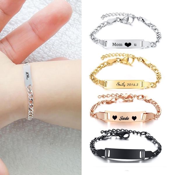 Ombligo Campana Anillos Personalizar Pulsera con el nombre del bebé VIP Link 230629