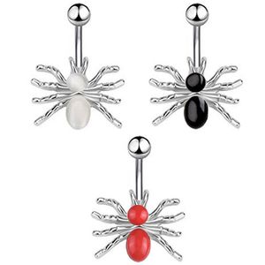 Navel Bell -knop Ringen Piercing voor vrouwen Vintage Spider Surgical Steel Summer Beach Fashion Body sieraden