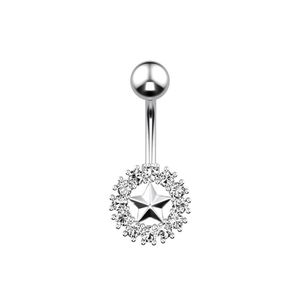 Nombril Bell Bouton Anneaux Piercing Étoile Diamant Ringsnail Allergie En Acier Inoxydable Bijoux De Corps Pour Les Femmes 80 E3 Drop Livraison Dhv5L