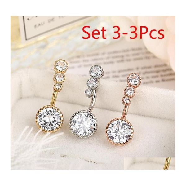 Anillos de botón de campana del ombligo Vendedor Anillo del vientre Barbell Piercing Sexy para mujeres Joyería del cuerpo 532 T2 Entrega de gota DHHLW