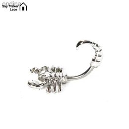 Navel Bell -knop Ringen eenvoudige piercing navel gesp buckle ring mode accessoires schorpioen vorm piercing gesp punk body sieraden accessoires yq240125