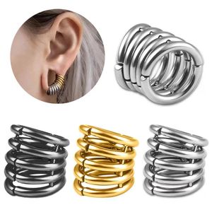 Navel Bell Button Rings Vanku 1PC Oorlel Manchet Oormeter Stekkers Oor Tunnels Brancard Kwab Gewichten Vrouwen Clip op Kraakbeen Body piercing Sieraden 230731