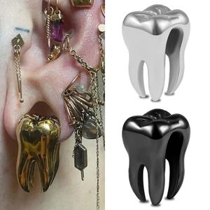 Ombligo Campana Anillos Vankula 2 UNIDS Acero Inoxidable Dientes Frescos Oído Pesos Perchas 16mm Oído Medidores Tapones Pendientes Moda Piercing Joyería Corporal 230703