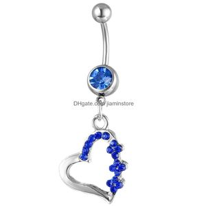 Navel Bell -knop klinkt yyjff d0133 ster en maan buikring mix kleuren drop levering sieraden body dhzdp