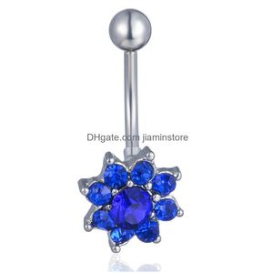 Navel Bell -knop R -ringen Yyjff D0215 Moustache Belly Ring Mix kleuren 14GA 10 mm lengte druppel levering sieraden body dhuyr