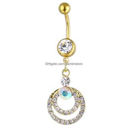 Bouton de cloche nombril anneaux Yyjff D0595 Plant Belly Ring Mix Couleurs Drop Livraison Bijoux Corps DHQAJ