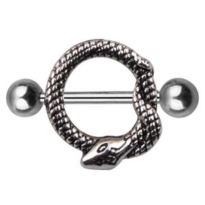 Navel Bell-knop R-ringen Yyjff D0989 Snake Nipple Ring Sier-Black Drop Delivery Sieraden Body Dhzwk