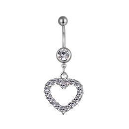 YYJFF D0045 (4 kleuren) hart stijl Navel Ringen Navelpiercing Sieraden Dangle Accessoires Fashion Charms (10 STKS/PARTIJ) JFB-3245