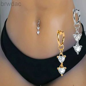 Nombril Rings Fashion Butterfly Fake Boully Piercing Fake Belly Piercing Clip on ombilical Navel Faux Belly Cartilage Clip de boucle d'oreille D240509