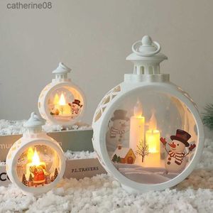 Navidad Merry Christmas Decor voor Home Santa Claus Snowman Lantern Light Christmas Tree Ornament Xmas Gifts Nieuwjaar 2023 L230621