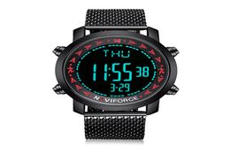 Naviforce 9130 Male digitale horloge stopwatch draad riem achtergrondverlichting kalender display polshorloge voor mannen 5 kleuren beschikbaar 4871757