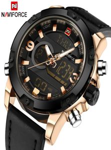NAVIFORCE Brand Luxury Men Analog Digital Leather Sports montre Men039 Army Military Watch Man Quartz Clock Relogie Masculino7298725