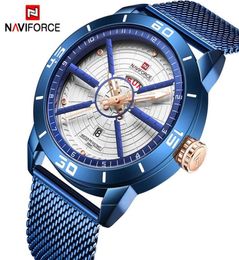Naviforce Brand Luxury Sports Watches Men Watchs en acier inoxydable Top Men039 Quartz Business Watch Relogie Masculin8911387 Quartz.