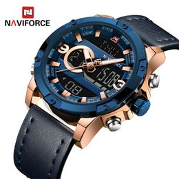 Naviforce Doble Doble Noche Glow Glow Improiector Sports Reloj Fangsheng reloj Fangsheng