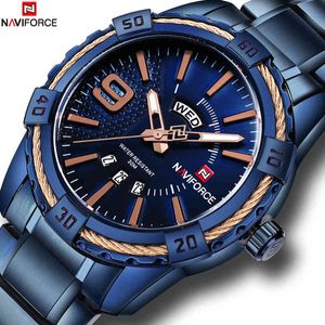 Navorce luxe merk mannen quartz gouden horloge heren waterdicht sport horloges mannelijke fashion date klok relogio masculino 210517