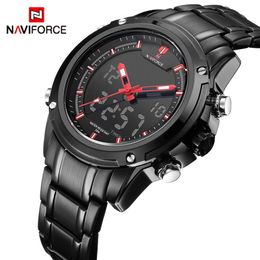 Naviforce luxe merk Men Sports Army Militaire horloges Heren Quartz Analog LED Klock Male waterdichte horloge relogio masculino237m