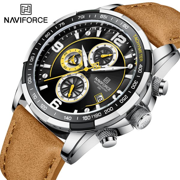 NAVIFORCE luxe mode montre à Quartz hommes militaire véritable bracelet sport montre-bracelet étanche hommes horloge Relogio Masculino 2022