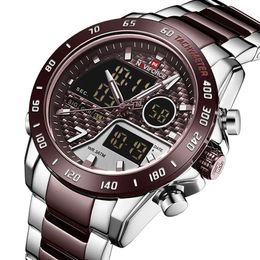 NAVIFORCE hommes montre numérique LED Sport militaire hommes montre-bracelet à Quartz mâle lumineux étanche horloge montres Relogio Masculino 240227