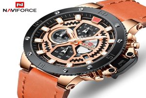 NAVIFORCE MENSES MONTRES TOP MARQUE LURXE Quartz Gold Watch Men Mensine Military Imperproof Sport Wristwatch Relogo Masculino5752466