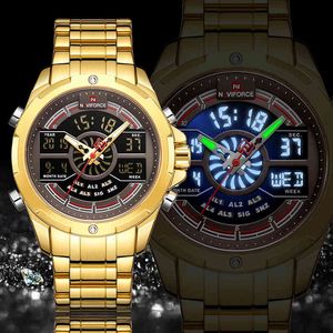 Navorce horloge mannen top luxe merk quartz militaire heren horloges sport roestvrij stalen polshorloge mannelijke klok relogio masculino 210517