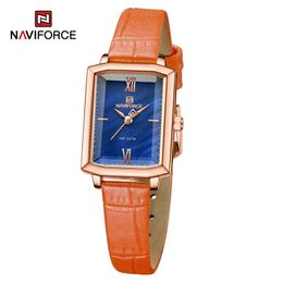 NAVIFORCE Waterdicht Horloge Luxe Microfibe Armband Dameshorloge Eenvoudig Casual Dames Klok Vriendin Cadeau Montre Femme 240318