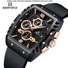 Naviforce polshorloges Naviforce merk ontwerp heren horloges siliconen band militaire kwarts polshorloges mode waterdichte klok relogio masculino 231216