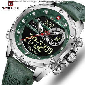 Naviforce polshorloges Naviforce horloges mannen luxemerk militaire sport heren pols chronograaf quartz waterdicht lederen mannelijke klok 230307