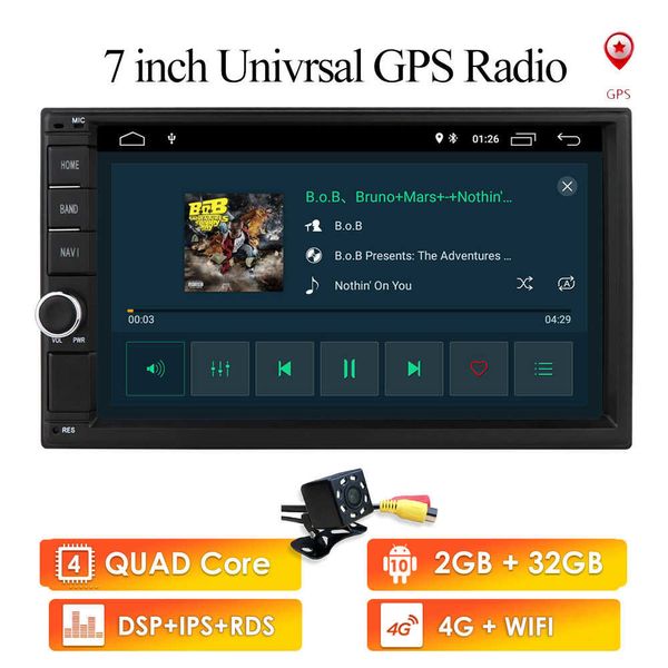 Navegación para 2 din gps autoradio bluetooth radio Car Audio reproductor multimedia 2din Cassette Recorder carplay wifi 4g android 10.0