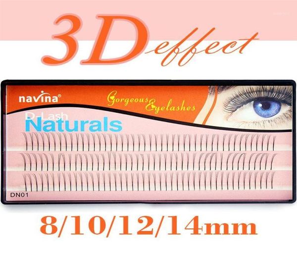 Navina Knot Volumen 3D Volumen Extensión de pestañas Patillas Natural individual de visón