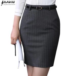 Naviu Spring herfst mode vrouwen gestreepte rok elegante hoogwaardige formeel kantoor korte bodems 240326