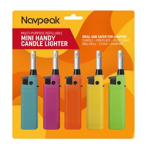 Navepeak 5 Pack Mini Candle Lichter Handig Hervulbaar voor Keuken Open haard Pilot Light BBQ Grill Fornuis