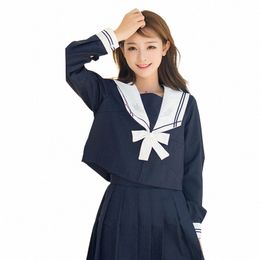 Costume de marin Anime bleu marine, Costumes de Cosplay, uniforme JK, chemise d'école, jupe, costume à nœud, manches courtes/Lg, ensemble complet pour femmes et filles, N726 #