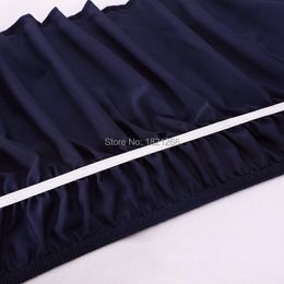 Marine Bleu Blee Brousse de lits en tissu brossé sans lit surface King Queen Size Elastic Band Bed Litt 38 cm Hauteur Litpread