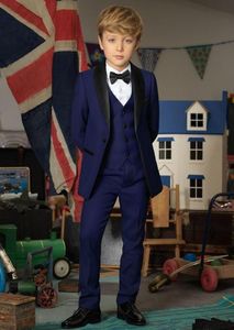 Army Blue Boys Tuxedo Boys Cena Suits Hecho a medida para niños trajes de ocasión formal de esmoquin para hombres pequeños CAPÍTUCES VEST6171852