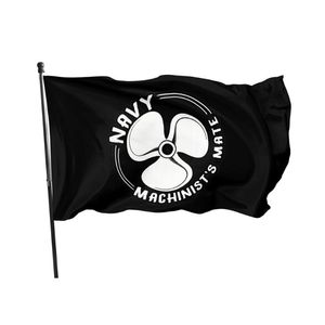 Marine Machinist's Mate 3x5ft vlaggen 100D Polyester Outdoor Banners Levendige Kleur Hoge Kwaliteit met twee Messing Grommets