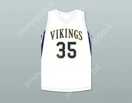 Nee naam jeugd/kinderen jabari walker 34 Campbell Hall School Vikings witte basketbal jersey 3 gestikt s-6xl