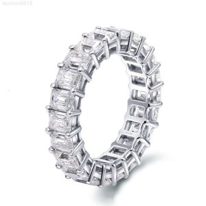 Nayan – bague de luxe glacée en or blanc 18 carats, bague émeraude, bijoux Hip Hop, bague Moissanite pour femmes et hommes