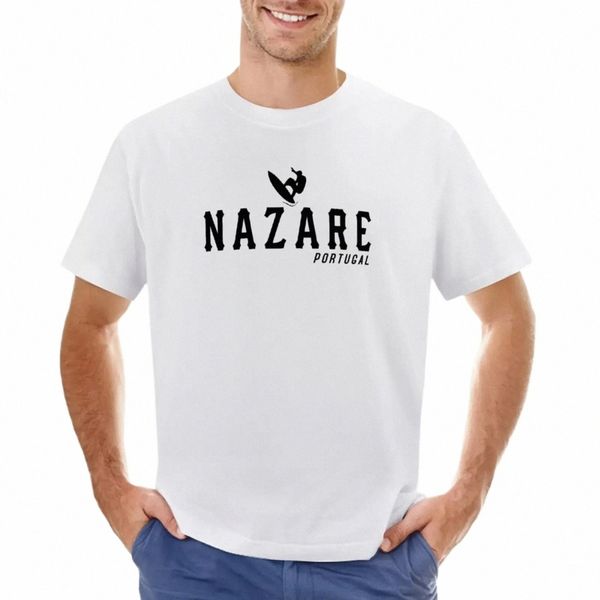 Nazare surfeur Portugal cadeau T-shirt vêtements vintage séchage rapide plaine noir t-shirts hommes 96K6 #