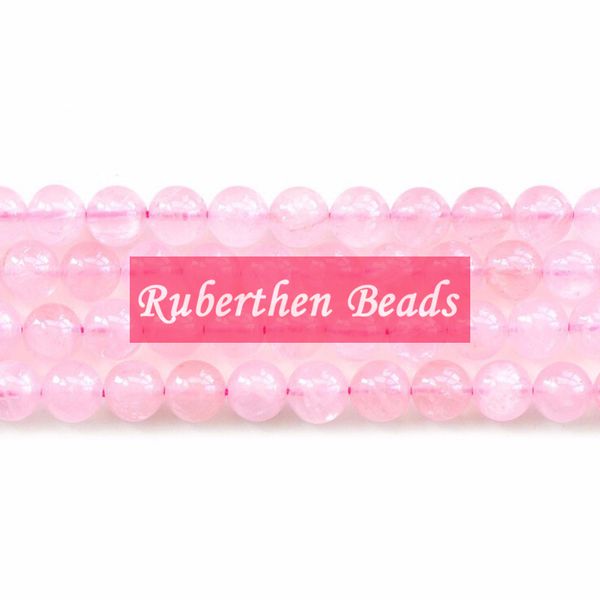 NB0003 vente en gros pierre naturelle Bracelet à bricoler soi-même perles de haute qualité Quartz Rose pierre en vrac 8 mm Beass rond pour la fabrication de bijoux