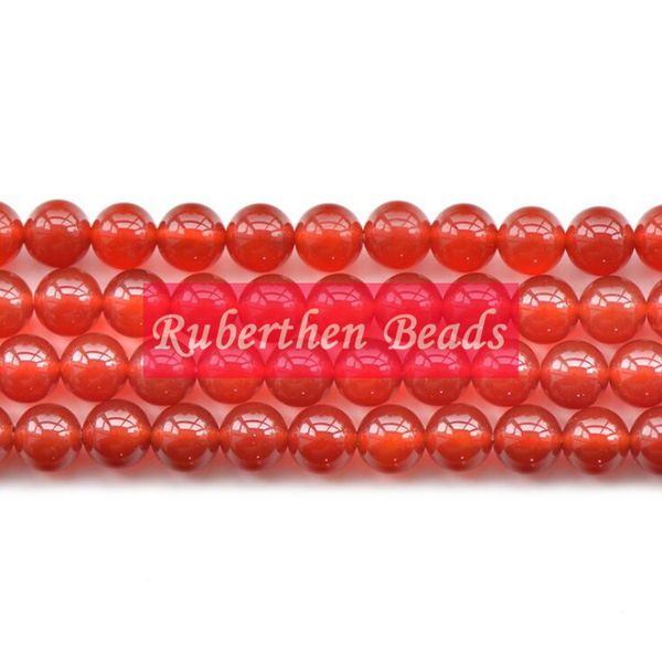 NB0051 gros perles de cornaline naturelle Agate rouge bijoux accessoire haute quantité pierre en vrac perles rondes pour faire des bijoux