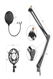 NB35 Desktop Tafel Statief Microfoon MIC Standhouder met Clip Microfoon Standhouder voor montage op PC Laptop Notebook2332486