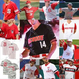 NC Baseball Jerseys Jerseys Baseball State Baseball Jersey NCAA College Trea Turner White Matt Willadsen Sam Highfill David Harrison Garrett